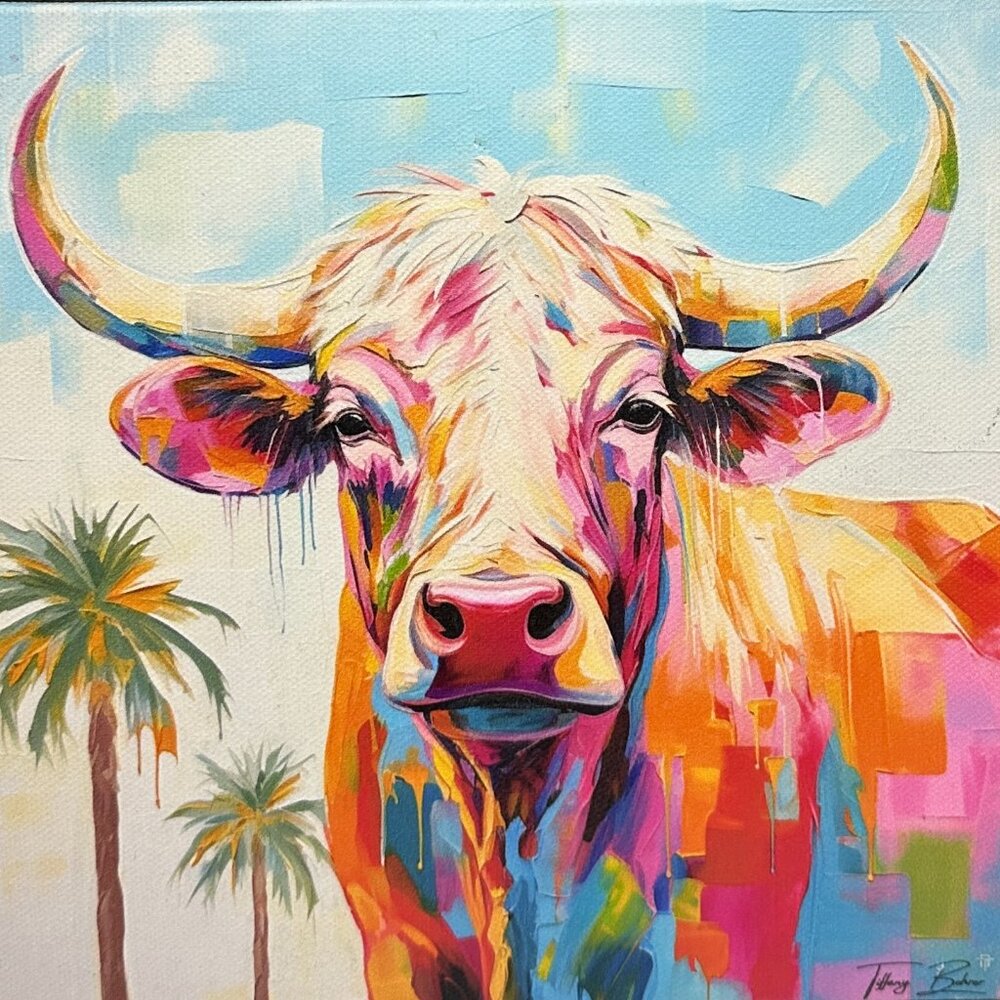 "Moo La La Beach" by Tiffany Bohrer - Archival Giclée Print on Canvas